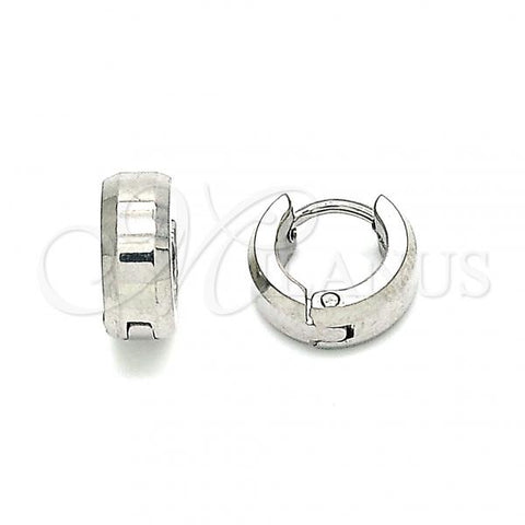 Stainless Steel Huggie Hoop, Polished, Steel Finish, 02.255.0005.10