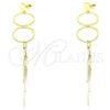 Sterling Silver Long Earring, Polished, Golden Finish, 02.186.0201.1