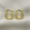 Oro Laminado Small Hoop, Gold Filled Style Polished, Golden Finish, 02.170.0235.20
