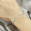 Sterling Silver Charm Bracelet, Star Design, Polished, Silver Finish, 03.397.0011.07