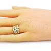 Oro Laminado Elegant Ring, Gold Filled Style Polished, Golden Finish, 01.341.0120