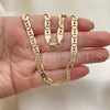 Oro Laminado Basic Necklace, Gold Filled Style Matte Finish, Golden Finish, 04.63.1365.20