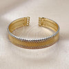 Oro Laminado Individual Bangle, Gold Filled Style Greek Key Design, Diamond Cutting Finish, Tricolor, 07.170.0052.1