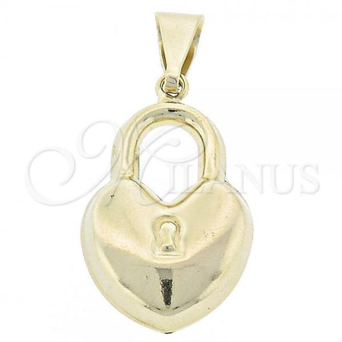 Oro Laminado Fancy Pendant, Gold Filled Style Golden Finish, 45.012