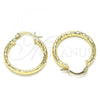Oro Laminado Small Hoop, Gold Filled Style Diamond Cutting Finish, Golden Finish, 02.213.0252.25