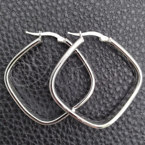 Sterling Silver Medium Hoop, Diamond Cutting Finish, Silver Finish, 02.389.0136.40