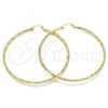 Oro Laminado Extra Large Hoop, Gold Filled Style Diamond Cutting Finish, Golden Finish, 02.213.0254.1.70