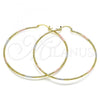 Oro Laminado Extra Large Hoop, Gold Filled Style Diamond Cutting Finish, Tricolor, 02.168.0039.1.70