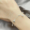 Sterling Silver Charm Bracelet, Pineapple Design, Polished, Silver Finish, 03.409.0008.07