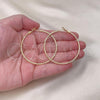 Oro Laminado Large Hoop, Gold Filled Style Diamond Cutting Finish, Golden Finish, 02.93.0008.50
