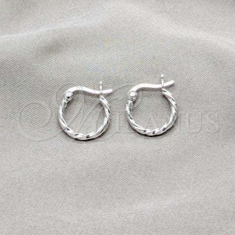 Sterling Silver Small Hoop, Polished, Silver Finish, 02.409.0039.10