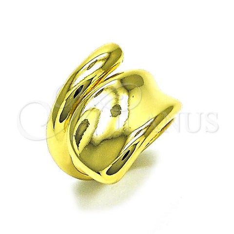 Oro Laminado Elegant Ring, Gold Filled Style Chunky Design, Polished, Golden Finish, 01.341.0118
