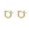 Oro Laminado Small Hoop, Gold Filled Style Diamond Cutting Finish, Golden Finish, 02.96.0087.10