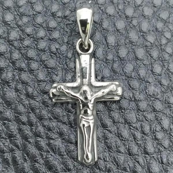 Sterling Silver Religious Pendant, Cross Design, Polished, Silver Finish, 05.396.0004