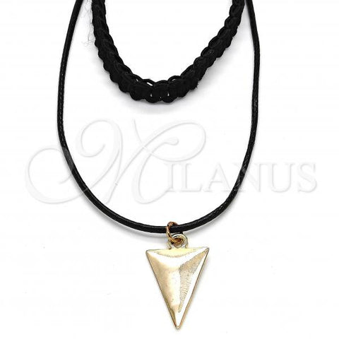 Oro Laminado Fancy Necklace, Gold Filled Style Choker Design, Polished, Golden Finish, 04.215.0016.12