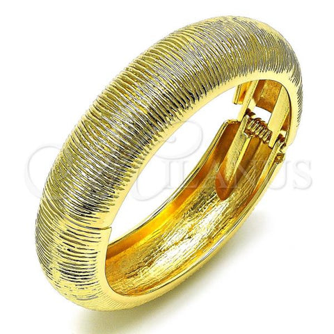 Oro Laminado Individual Bangle, Gold Filled Style Brushed Finish, Golden Finish, 07.307.0029.04