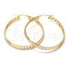 Oro Laminado Large Hoop, Gold Filled Style Polished, Tricolor, 02.32.0280