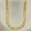Oro Laminado Basic Necklace, Gold Filled Style Curb Design, Polished, Golden Finish, 04.213.0164.20