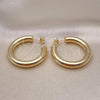Oro Laminado Medium Hoop, Gold Filled Style Chunky Design, Polished, Golden Finish, 02.163.0312.40
