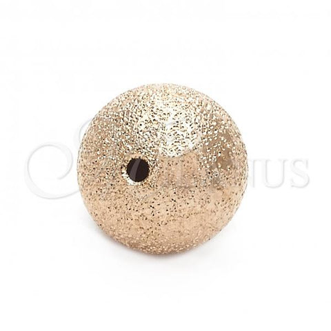 Oro Laminado Bead, Gold Filled Style Ball Design, Polished, Golden Finish, 018745