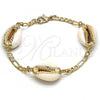 Oro Laminado Fancy Bracelet, Gold Filled Style Shell Design, Polished, Golden Finish, 03.63.2083.08