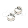 Stainless Steel Huggie Hoop, Polished, Steel Finish, 02.255.0005.10