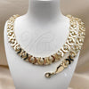 Oro Laminado Necklace and Bracelet, Gold Filled Style Polished, Golden Finish, 06.331.0006