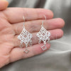 Sterling Silver Dangle Earring, Filigree Design, Polished, Silver Finish, 02.392.0002