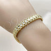 Oro Laminado Solid Bracelet, Gold Filled Style Matte Finish, Golden Finish, 03.213.0378.07
