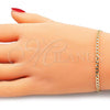 Oro Laminado Basic Bracelet, Gold Filled Style Curb Design, Polished, Golden Finish, 04.213.0086.08