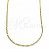 Oro Laminado Basic Necklace, Gold Filled Style Figaro Design, Golden Finish, 04.09.0172.20