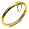 Oro Laminado Individual Bangle, Gold Filled Style Diamond Cutting Finish, Golden Finish, 07.168.0015.1.06