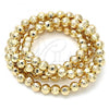 Oro Laminado Bead, Gold Filled Style Ball Design, Diamond Cutting Finish, Golden Finish, 5.234.026.08.100