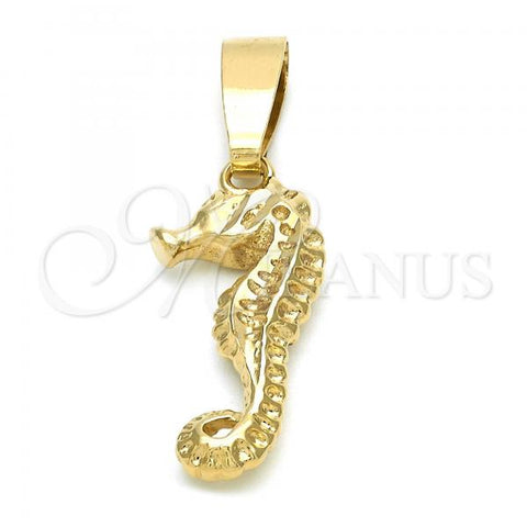 Oro Laminado Fancy Pendant, Gold Filled Style Diamond Cutting Finish, Golden Finish, 5.180.025