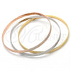 Oro Laminado Trio Bangle, Gold Filled Style Diamond Cutting Finish, Tricolor, 5.233.004 (04 MM Thickness, Size 6 - 2.75 Diameter)