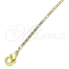 Oro Laminado Basic Anklet, Gold Filled Style Mariner Design, Polished, Golden Finish, 04.213.0051.10