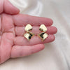 Oro Laminado Stud Earring, Gold Filled Style Polished, Golden Finish, 02.213.0659