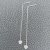 Sterling Silver Threader Earring, Heart Design, Polished, Silver Finish, 02.397.0027