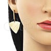 Oro Laminado Long Earring, Gold Filled Style Polished, Golden Finish, 02.385.0024