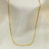 Oro Laminado Basic Necklace, Gold Filled Style Mariner Design, Golden Finish, 04.09.0182.20