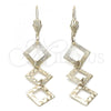 Oro Laminado Long Earring, Gold Filled Style Golden Finish, 02.63.0738