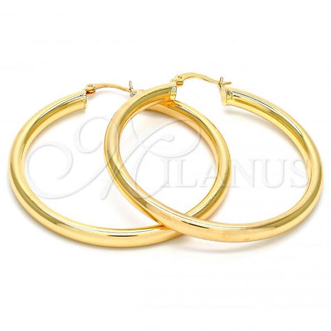 Oro Laminado Large Hoop, Gold Filled Style Hollow Design, Polished, Golden Finish, 5.136.003.50