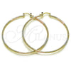 Oro Laminado Large Hoop, Gold Filled Style Matte Finish, Tricolor, 02.170.0528.60