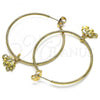 Oro Laminado Medium Hoop, Gold Filled Style Elephant Design, Polished, Golden Finish, 02.63.2739.40