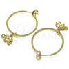 Oro Laminado Medium Hoop, Gold Filled Style Elephant Design, Polished, Golden Finish, 02.63.2739.30