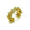 Oro Laminado Elegant Ring, Gold Filled Style Star Design, Matte Finish, Golden Finish, 01.341.0165