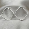 Sterling Silver Medium Hoop, Diamond Cutting Finish, Silver Finish, 02.389.0138.40