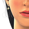 Oro Laminado Stud Earring, Gold Filled Style Elephant Design, Polished, Golden Finish, 02.09.0167