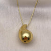 Oro Laminado Pendant Necklace, Gold Filled Style Chunky Design, Polished, Golden Finish, 04.368.0011.18