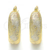 Oro Laminado Medium Hoop, Gold Filled Style Polished, Tricolor, 02.106.0001.1.30